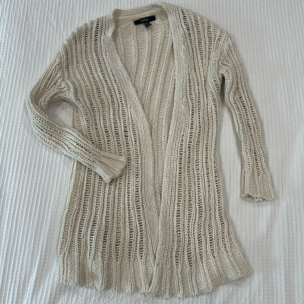 Forever 21 cable knit long cardigan